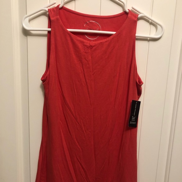 INC International Concepts coral color tank top. - Picture 3 of 8